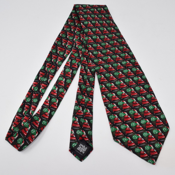 Cool Yule Santa Claus Tie Holiday Silk Necktie Christmas Office Party Festive - Picture 3 of 6